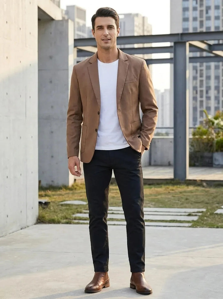 Maximilian | Refined And Comfortable Two Button Blazer