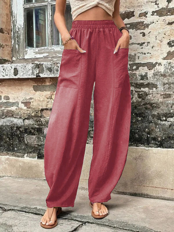 Nora | Pantalon palazzo décontracté et fluide à jambes larges