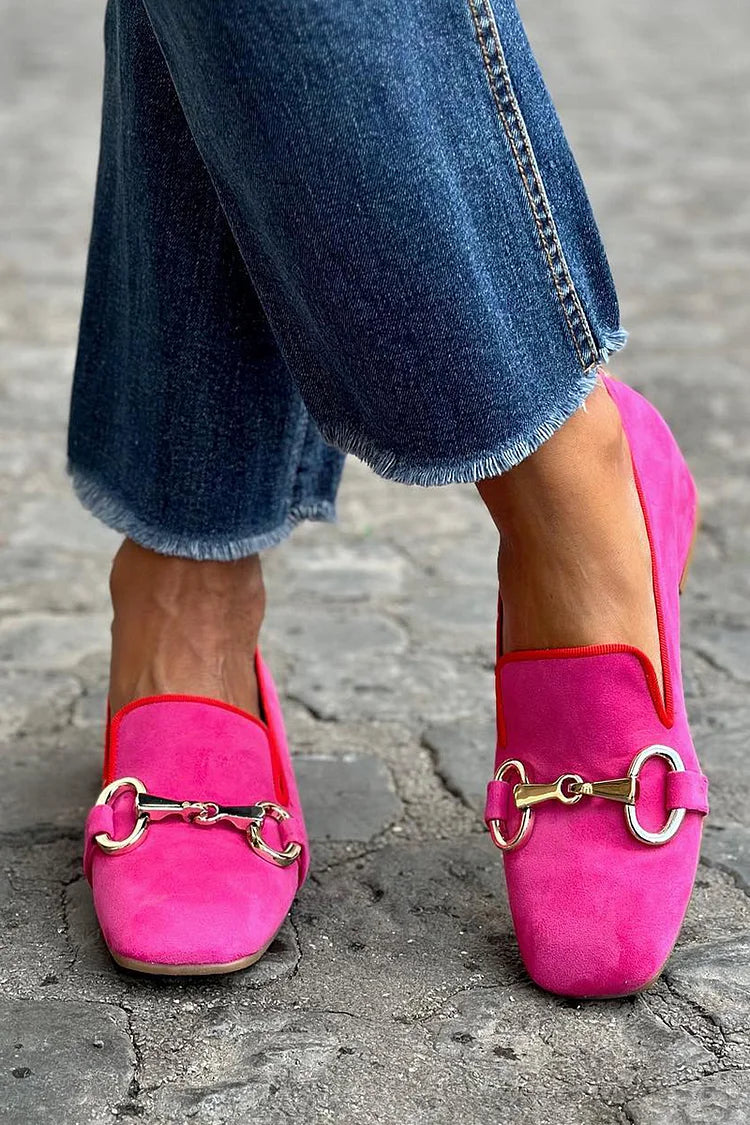 Laura | Stylish and Comfortable Women's Metallic-Accent Loafers
