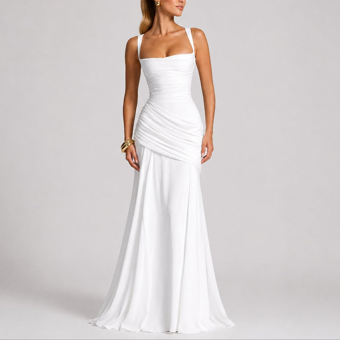 Elise | Sophisticated And Flattering Fall Wedding Maxi Dress