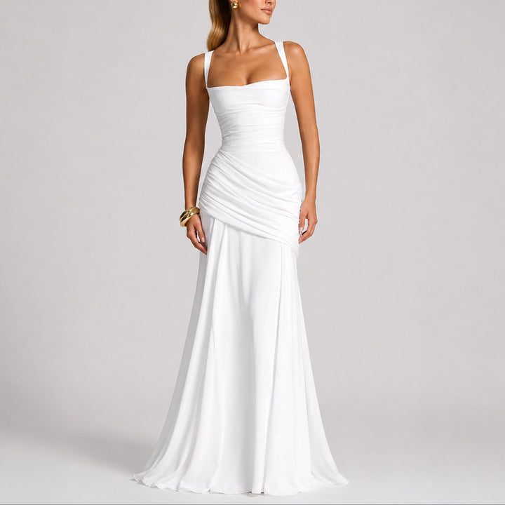 Elise | Sophisticated And Flattering Fall Wedding Maxi Dress