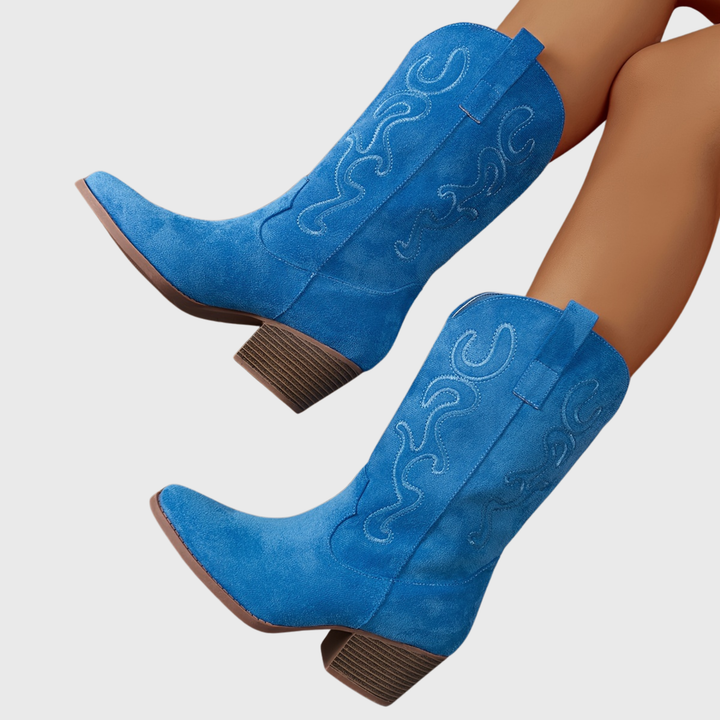 Aurelia | Comfortable And Stylish Wide Calf Cowboy Boots