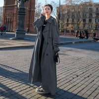 Camille | Trench-coat long oversize élégant avec ceinture à la taille