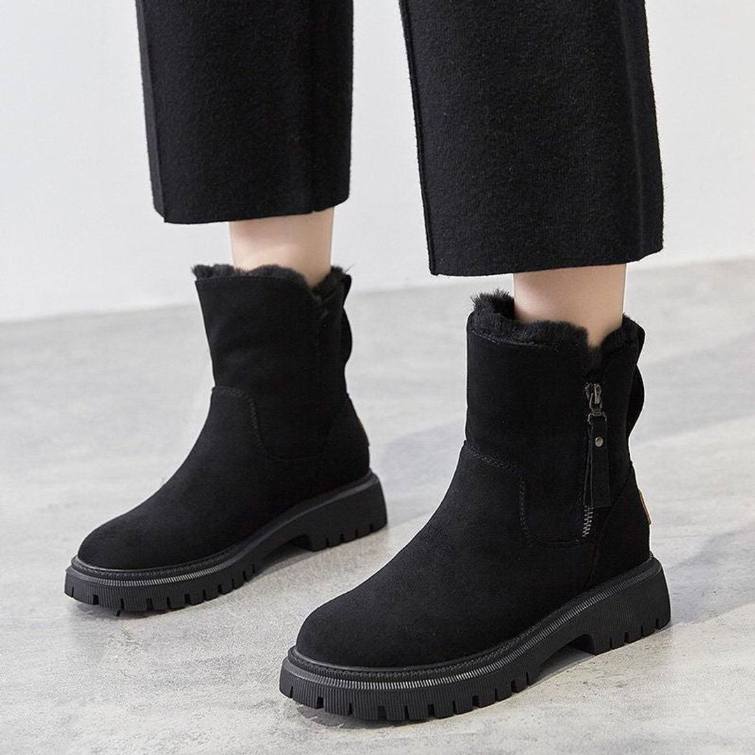 Nova | Chic and Cozy  Slip-On Winter Ankle Boots