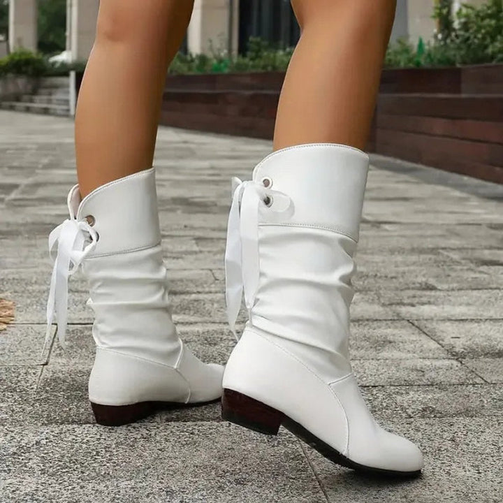 Alice | Slouchy Lace-Up Block-Heel Ankle Boots