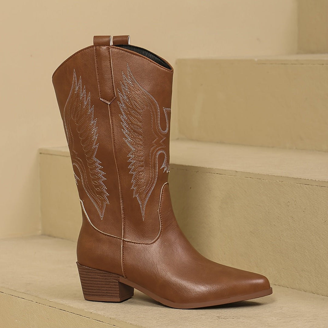 Seraphina | Elegant And Wing-Stitched Western Cowboy Boots