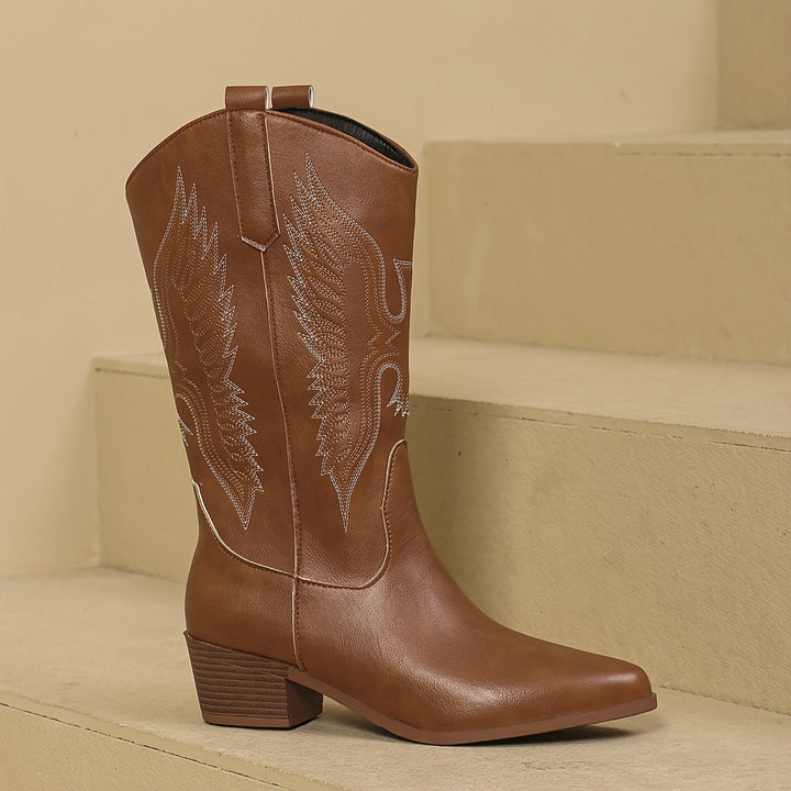 Seraphina | Elegant And Wing-Stitched Western Cowboy Boots