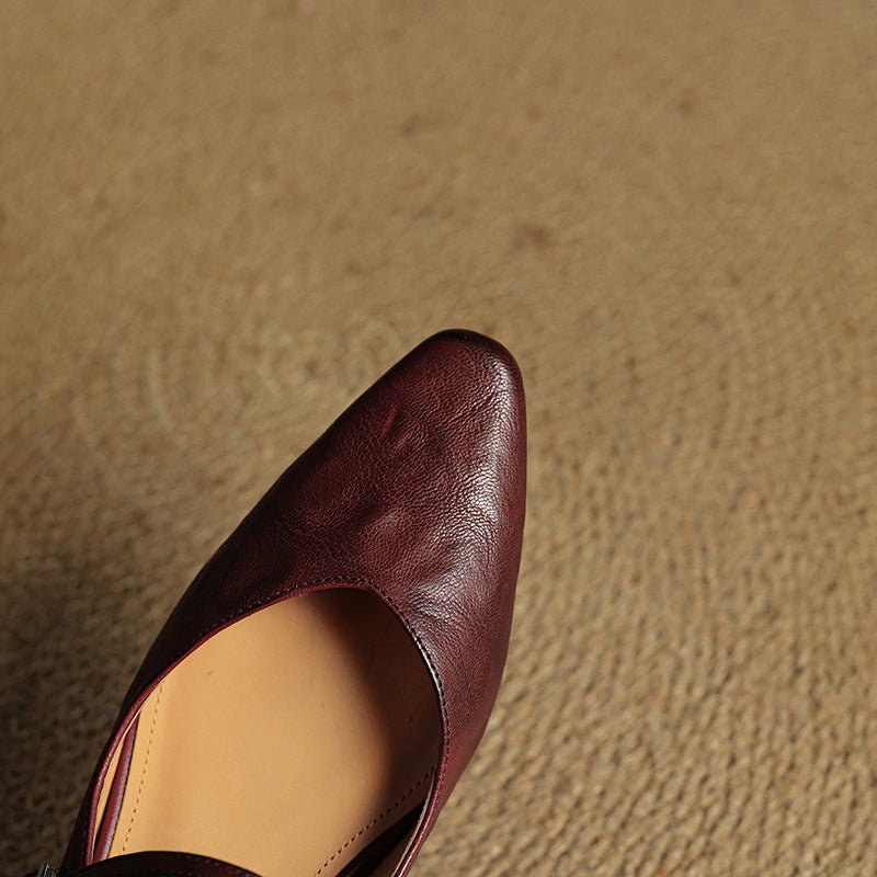 Valentina | Mules raffinées et sophistiquées en cuir à bout pointu