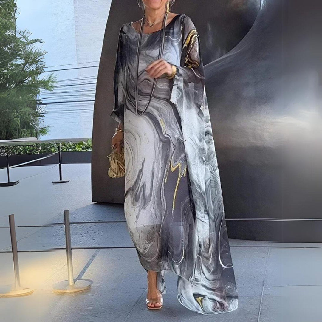 Emily | Elegant And Flowing Long-Sleeved Maxi Dress