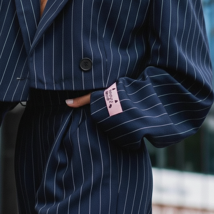 Nova | Elegant And Stylish Women's Striped Blazer Set