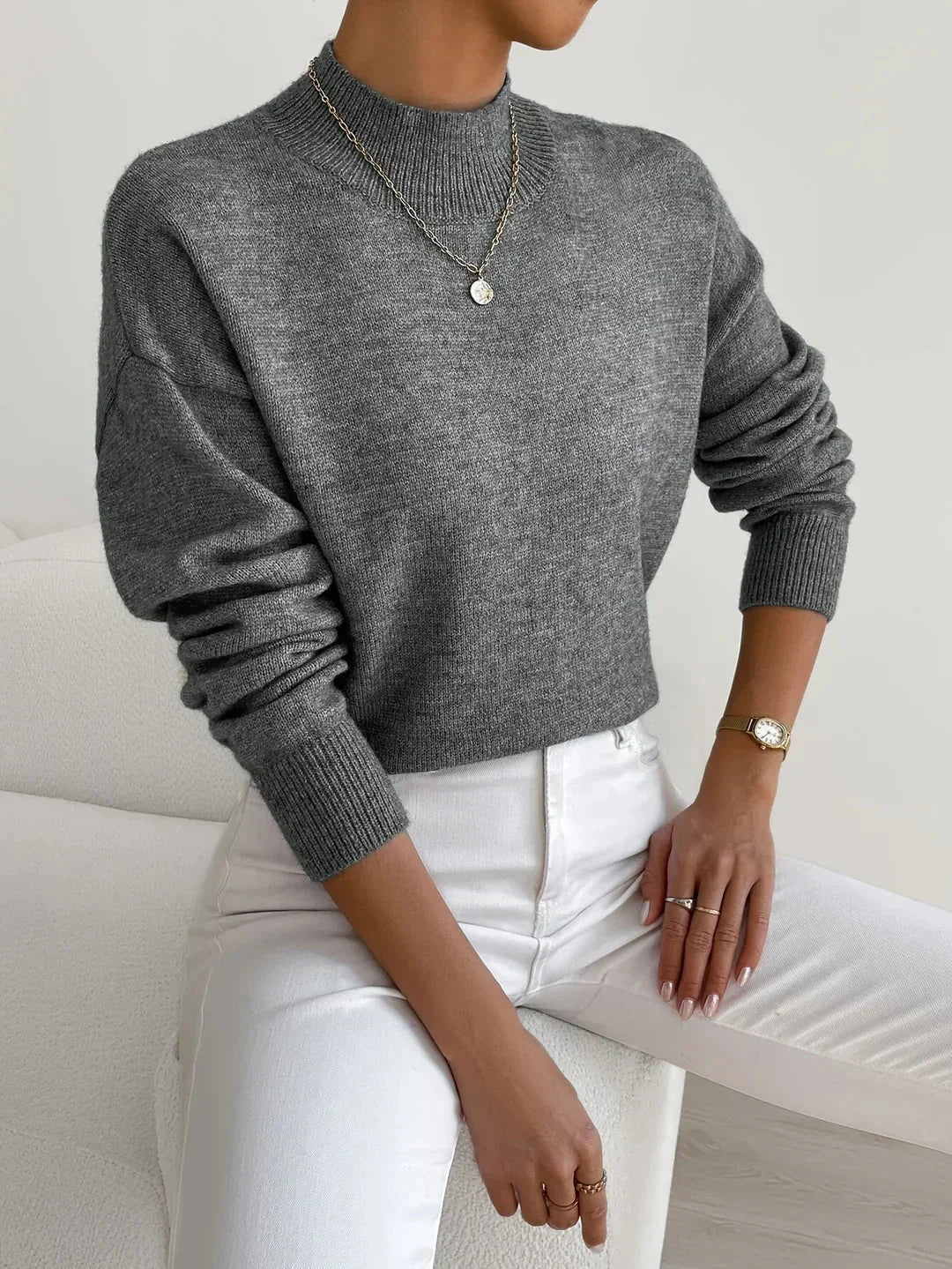 Elena | Elegant And Comfortable Turtleneck Knit Sweater