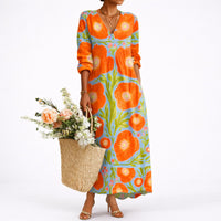 Isabella | Elegant And Stylish Fall Wedding Floral Maxi Dress