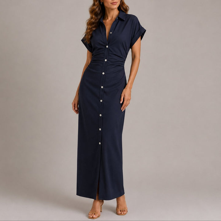 Emma | Robe-chemise longue confortable et polyvalente pour mariage d’automne